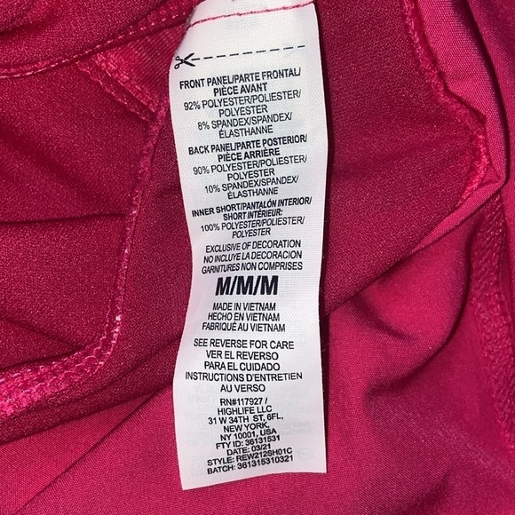 Women’s Reebok heathered pink stretchy lined‎ workout shorts Sz medium - Picture 8 of 15